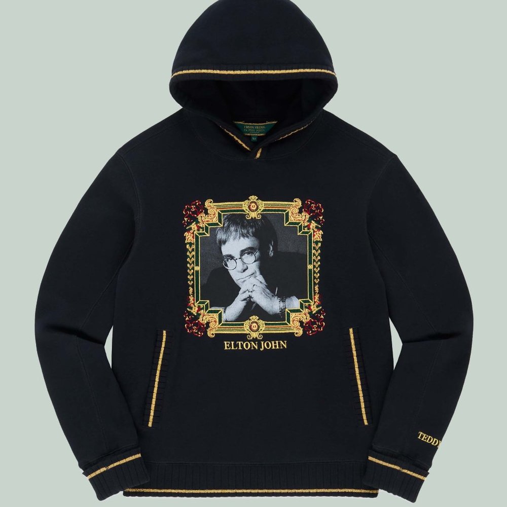 NWT Teddy Fresh ELTON JOHN THE ONE HOODIE BLACK!! 2X - Picture 1 of 6